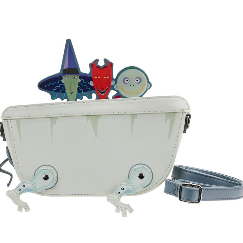 Loungefly Nightmare Before Christmas Lock Shock Barrel Bath Tub Crossbody Bag